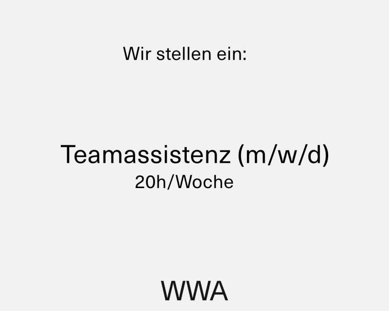 Wir stellen ein! 