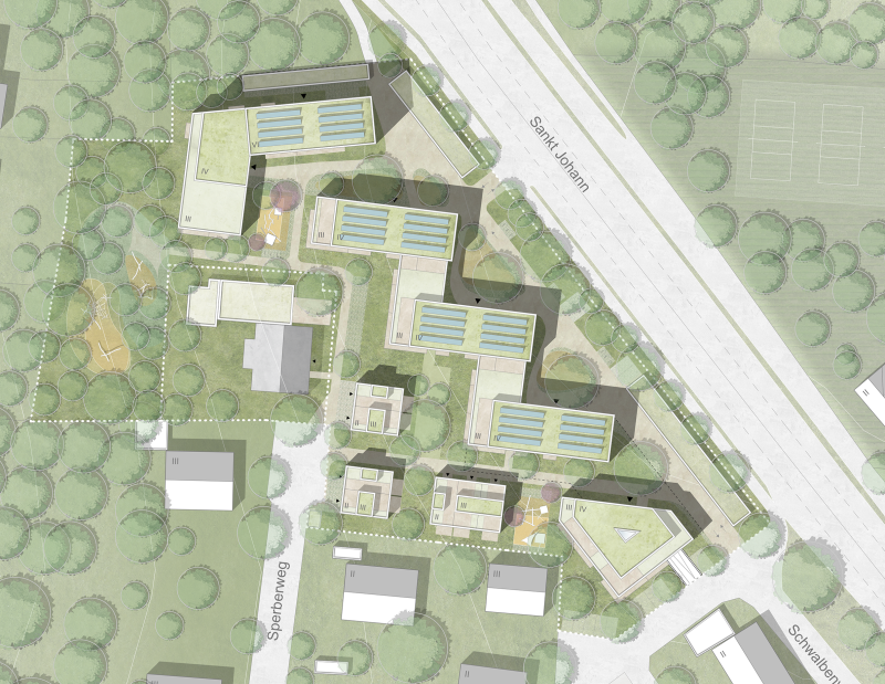 Realisierungswettbewerb Wohnungsbau im Sperberweg in Erlangen - 4. Rang 