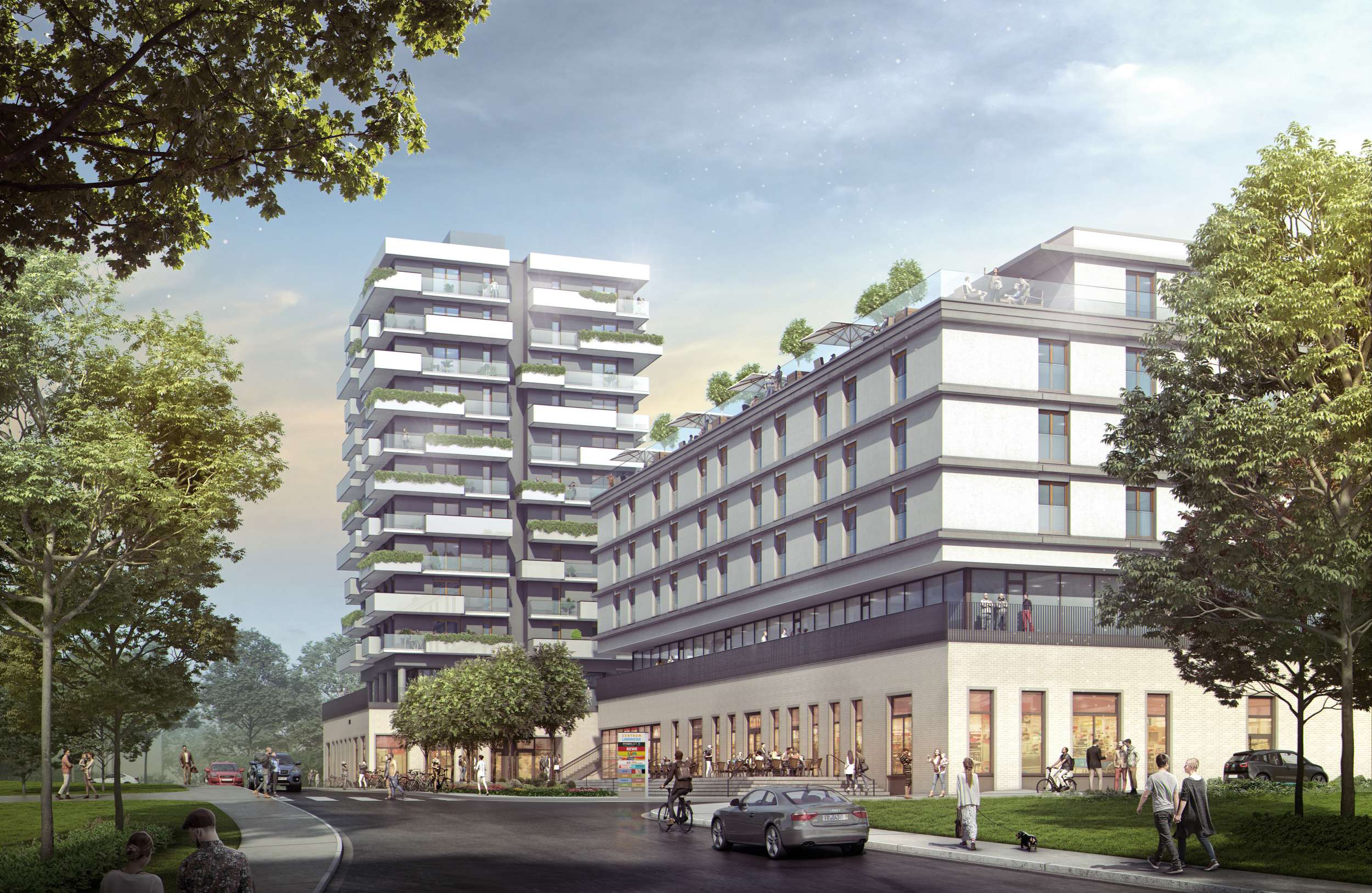 Einkaufszentrum mit Wohnungsbau, Freiburg  1