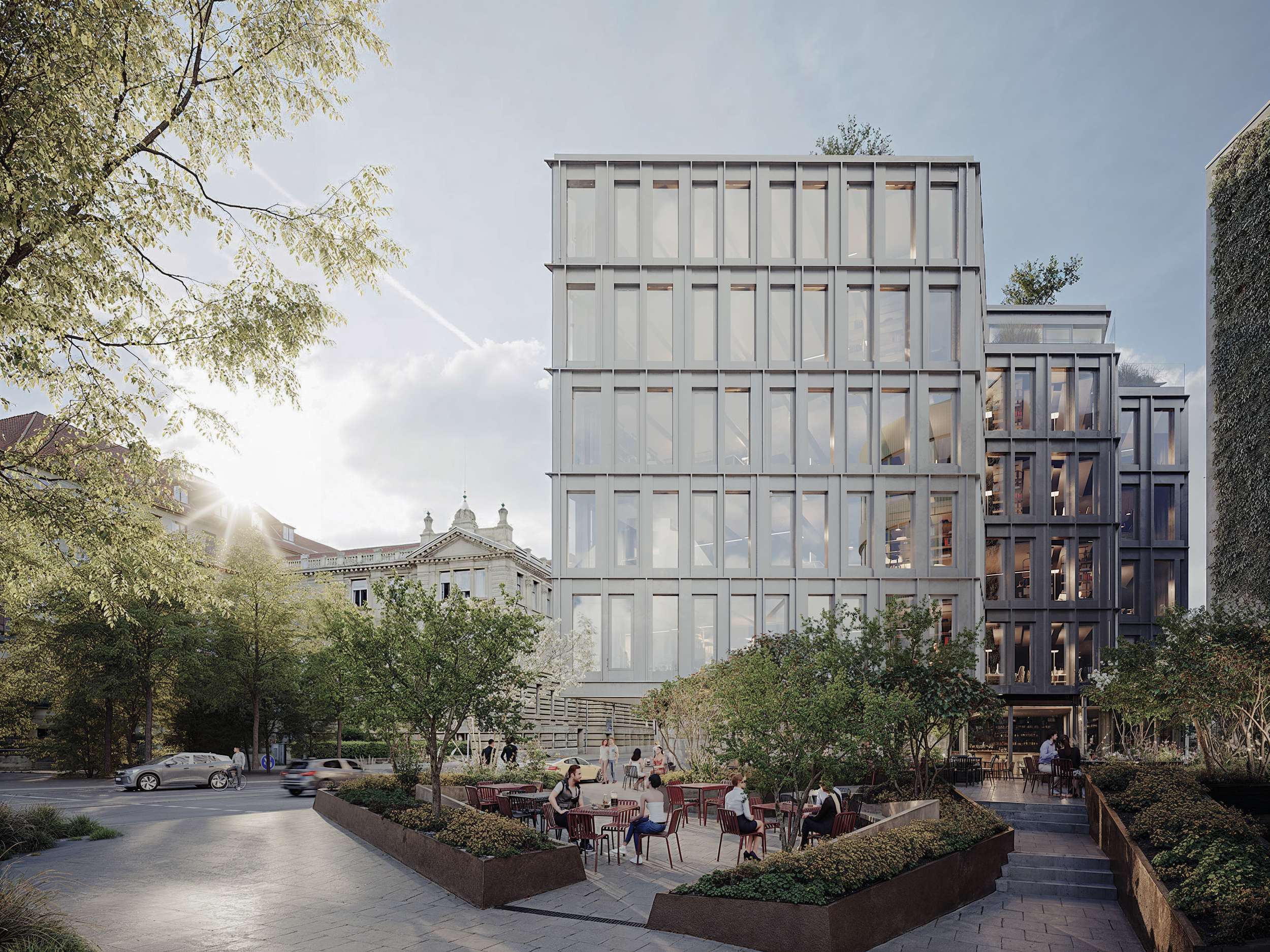 Bürogebäude mit Gastroeinheit im Silberburgquartier 3