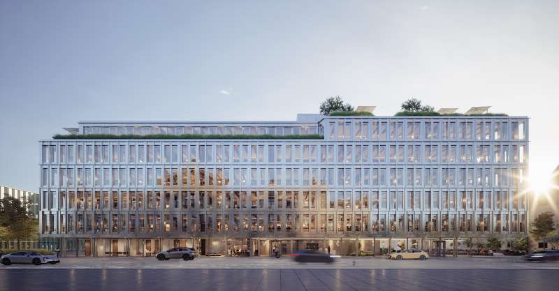 Bürogebäude mit Gastroeinheit im Silberburgquartier
